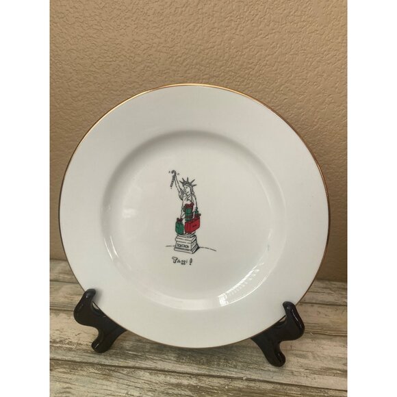 Merry Masterpieces Fine Porcelain Dessert Plates American Collection Set of 4 - Picture 9 of 16